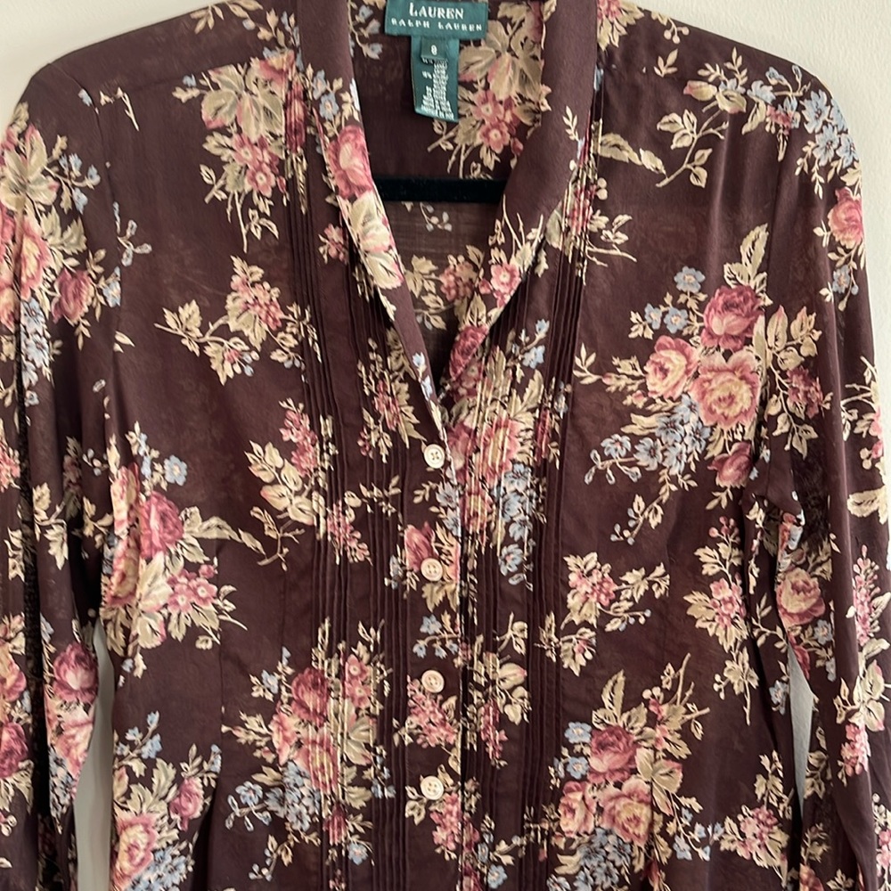 Vintage Lauren Ralph Lauren Floral Blouse